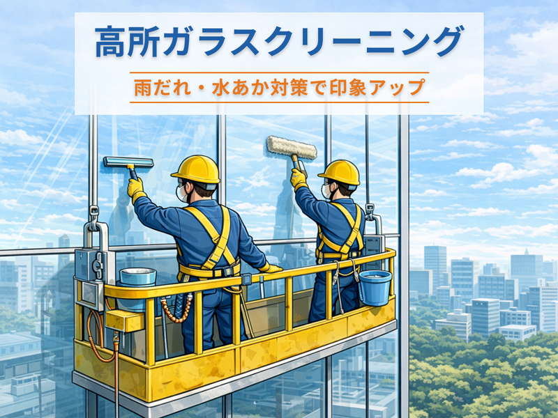 高所ガラスクリーニングの重要性｜雨だれ・水あか対策と企業イメージ向上