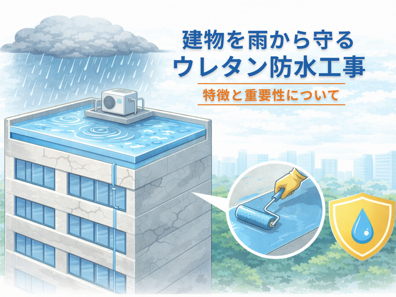 建物を雨から守るウレタン防水工事｜特徴と重要性について