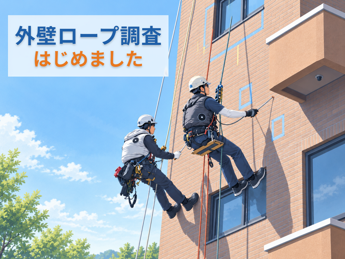 【新規事業】外壁ロープ調査を開始しました｜特徴とメリットについて