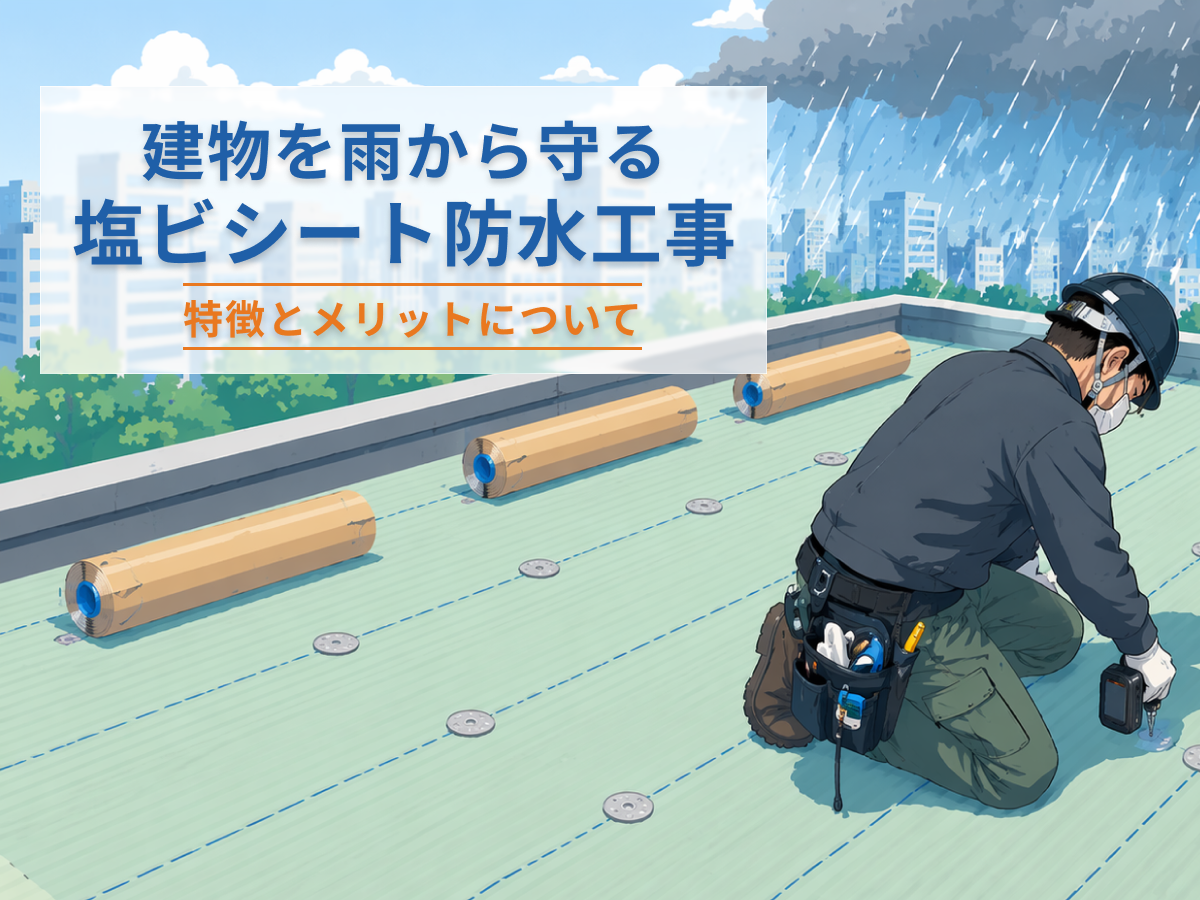建物を雨から守る塩ビシート防水工事｜特徴とメリットについて